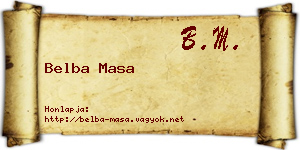 Belba Masa névjegykártya
